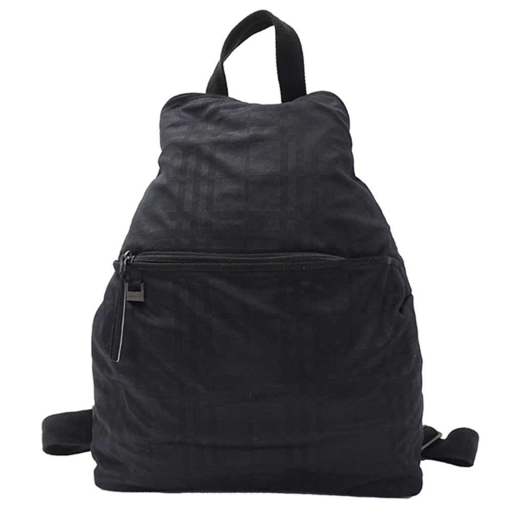 Burberry Backpack Canvas Plaid Pattern Black - image 1